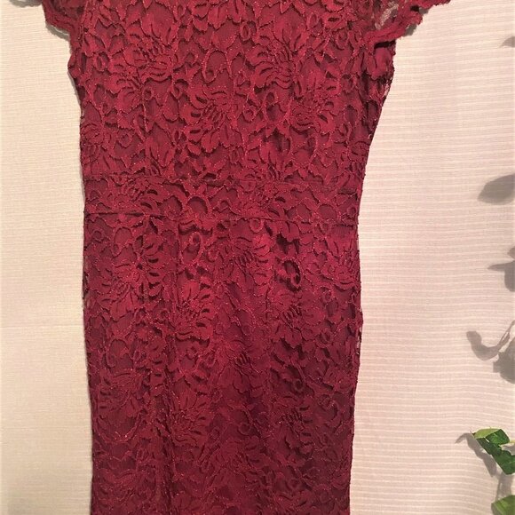 Thalia Sodi Formal Burgundy/Red Sparkle Dress - Picture 4 of 9